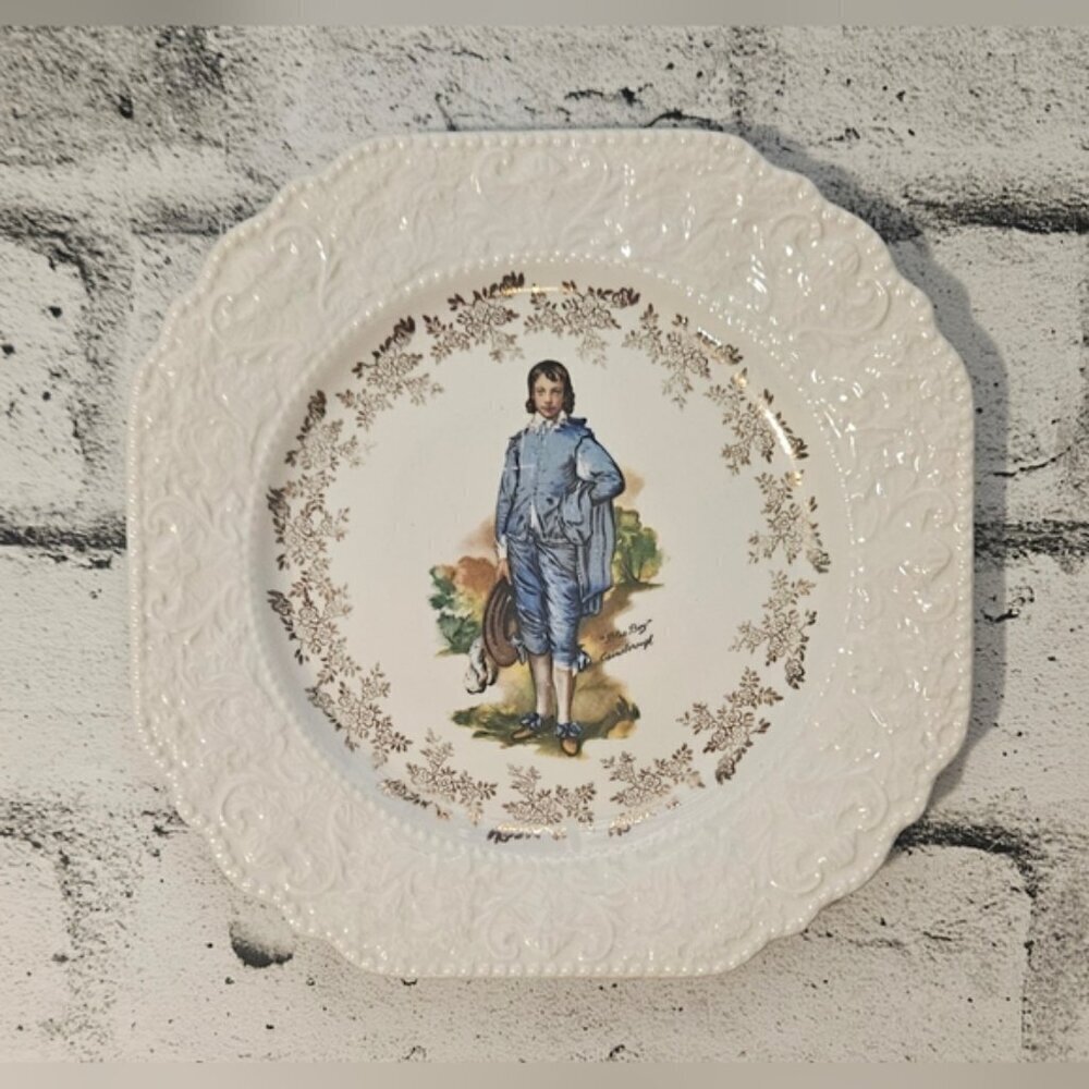 Lord Nelson Pottery Blue Boy Gainsborough Decorative Plate Vintage England 8.75
